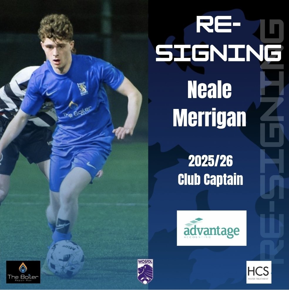 Our first confirmed signing for season 2025/26 and club captain for the season is Neale Merrigan. Last years Player's P.O.T.Y, and the heartbeat of our midfield, we’re delighted to have him secured for the season ahead.

Neale is sponsored by Advantage Accounting (Scotland) Ltd