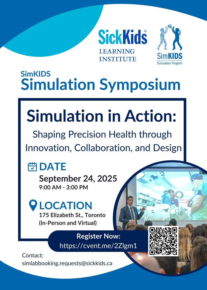 HealthySim's tweet image. Join the SimKIDS Simulation Symposium and be part of a transformative day dedicated to shaping the future of healthcare through simulation!
Register now:
web.cvent.com/event/badd90f3…
#HealthcareSimulation #ClinicalSimulation #MedicalSimulation