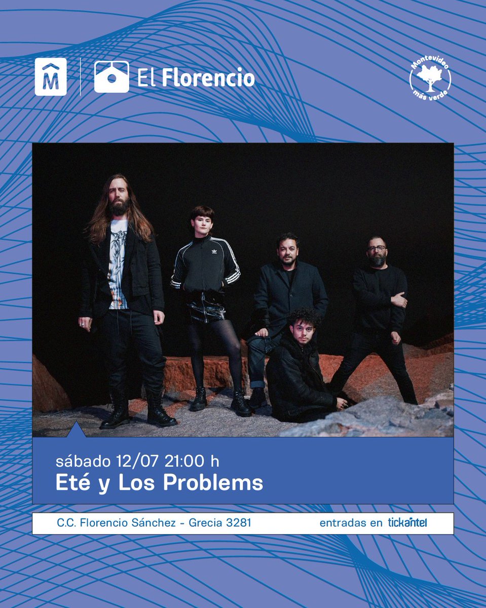 🎸 ESTE SÁBADO: 𝙀𝙏𝙀́ 𝙔 𝙇𝙊𝙎 𝙋𝙍𝙊𝘽𝙇𝙀𝙈𝙎 🎸

Tenemos tremenda emoción de recibir por primera vez a esta banda con más de 20 años de trayectoria

¡No podés perderte este recital único en el barrio! 🤘

🎟 Entradas a la venta en tickantel 
florencio.montevideo.gub.uy/node/2486