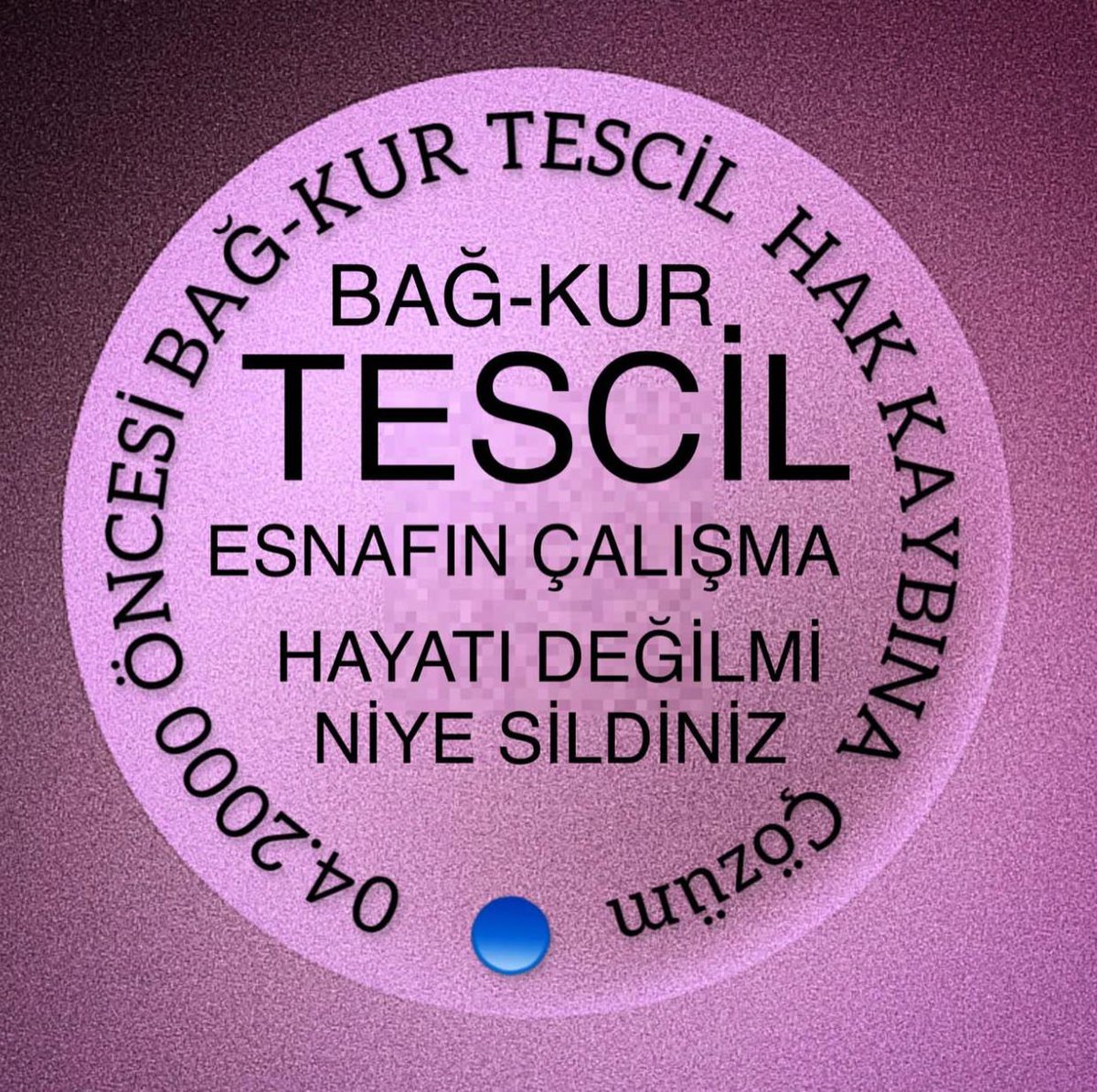 <a href="/Isler1977/">Bağ-Kur Tescil Mağduru Mehmet</a> <a href="/YHacisuleyman07/">Yusuf Hacısüleyman</a> <a href="/isikhanvedat/">Prof. Dr. Vedat Işıkhan</a> <a href="/TOBBiletisim/">TOBB</a> <a href="/B_Palandoken/">Bendevi Palandöken</a> <a href="/YusufKeyik/">Yusuf Keyik</a> <a href="/ErolAyten60/">Erol Ayten</a> <a href="/veliozcan03/">Veli Özcan</a> <a href="/yhakanoral/">Yıldırım Hakan Oral</a> <a href="/RHisarciklioglu/">Rifat Hisarcıklıoğlu</a> <a href="/BorsaElazig/">ElazığTicaretBorsası</a> <a href="/elazigtso/">Elazığ TSO</a> <a href="/AMASYATSO/">AMASYA TSO</a> <a href="/Corumtso/">Çorum Ticaret ve Sanayi Odası</a> <a href="/ma_cenkci/">Mehmet Akif Cenkci</a> 04 Ekim 2000'den önce hak kaybı yaşayan #BağkurTESCİL mağdurları olarak emekli olma hakkımızı istiyoruz. #BağkurTescilMağdurları
için #TescileYasa şart‼️

<a href="/RTErdogan/">Recep Tayyip Erdoğan</a>
<a href="/dbdevletbahceli/">Devlet Bahçeli</a>
<a href="/vedatbilgn/">Vedat Bilgin</a> 
<a href="/Akparti/">AK Parti</a> 
<a href="/MHP_Bilgi/">MHP</a> 
<a href="/herkesicinCHP/">CHP 🇹🇷</a> 
<a href="/iyiparti/">İYİ Parti</a> 
<a href="/eczozgurozel/">Özgür Özel</a> 
<a href="/Mustafa_Destici/">Mustafa Destici</a>