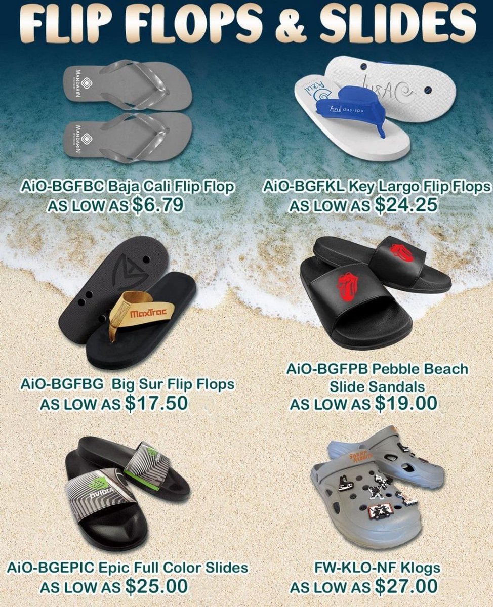 embll's tweet image. Looking for unique custom gifts? Don't miss our customized flip flops and slides!  Perfect for camp adventures, corporate events, and more. embl.us/40ax4KL #summergear
