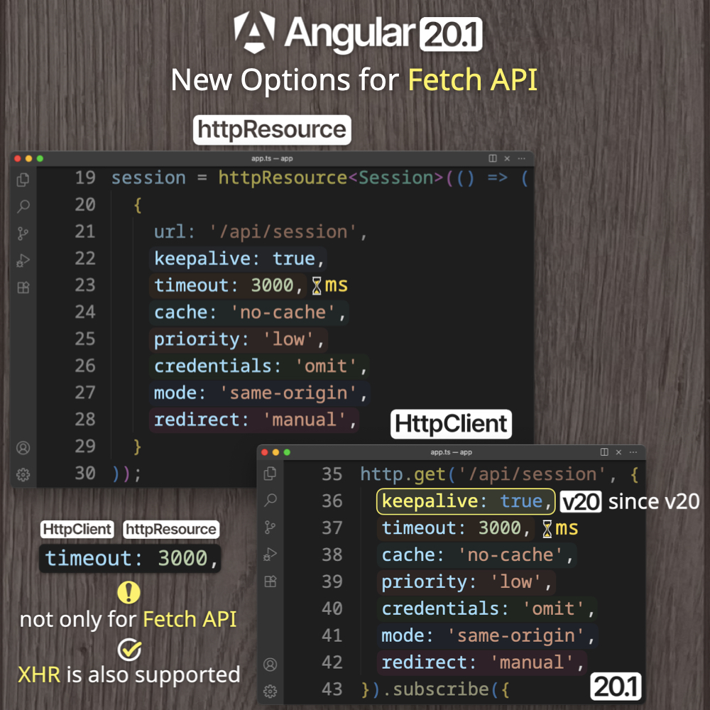 TheIgorSedov's tweet image. 🚀 #Angular 20.1: HttpClient and httpResource
🆕 New Options for Fetch API