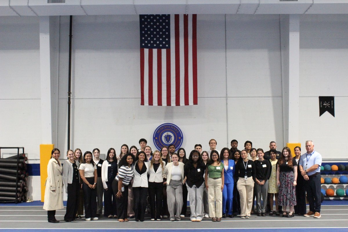EOPSS's tweet image. Yesterday, the EOPSS Summer Interns got an inside look at how Massachusetts prepares its future public safety professionals. During a visit to the @MassMPTC's Lynnfield facility, interns observed recruit classroom instruction, met service dogs, and participated in hands-on…