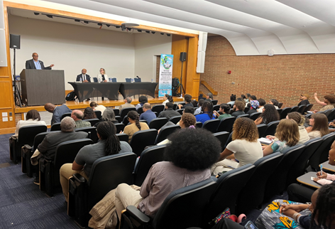 SustainDC's tweet image. On 6/17 @SustainDC joined community leaders, educators, and climate activists at @HowardU for the Environmental Justice summit. Powerful dialogue on climate resilience and public input around barriers to electric vehicle adoption. To learn more: shorturl.at/4Lp9h