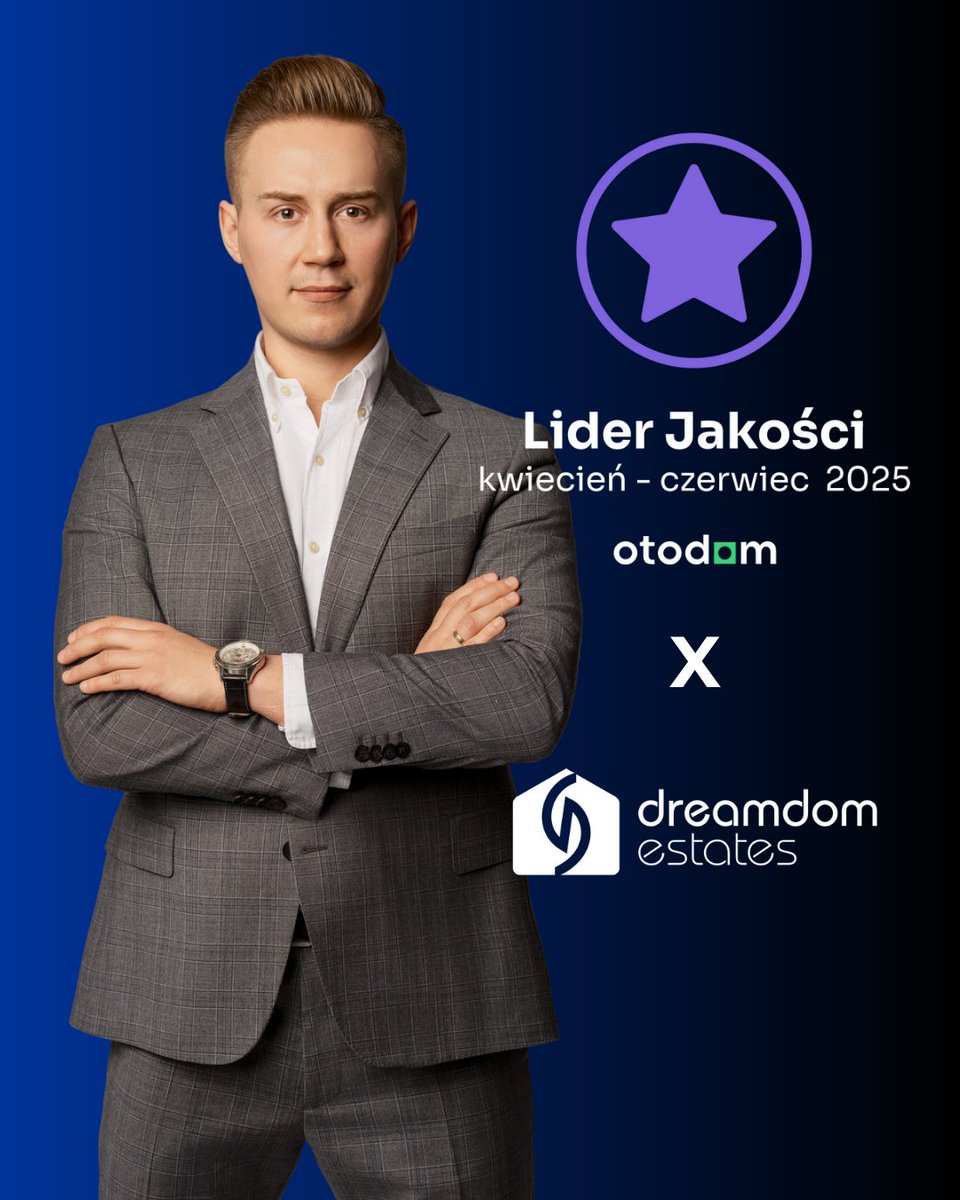 DDabrowski_'s tweet photo. 🎖️ DREAMDOM ESTATES Z ODZNAKĄ LIDERA JAKOŚCI OTODOM! 🎉

To wyróżnienie to nie tylko statystyka — to dowód, że to, co obiecałem moim klientom i zespołowi od pierwszego dnia, naprawdę działa. Każde ogłoszenie, każda prezentacja nieruchomości, każdy detal ma znaczenie. https://t.co/jV46fKdUSD