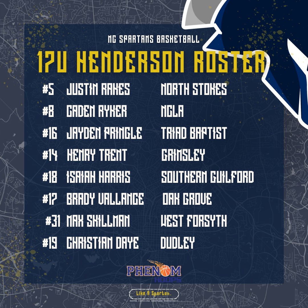 NC Spartans (@ncspartans) on Twitter photo 17U Henderson locked and loaded for the <a href="/Phenom_Hoops/">Phenom Hoop Report</a> live period!
#NCSpartans | #LikeASpartan 17U Henderson locked and loaded for the <a href="/Phenom_Hoops/">Phenom Hoop Report</a> live period!
#NCSpartans | #LikeASpartan