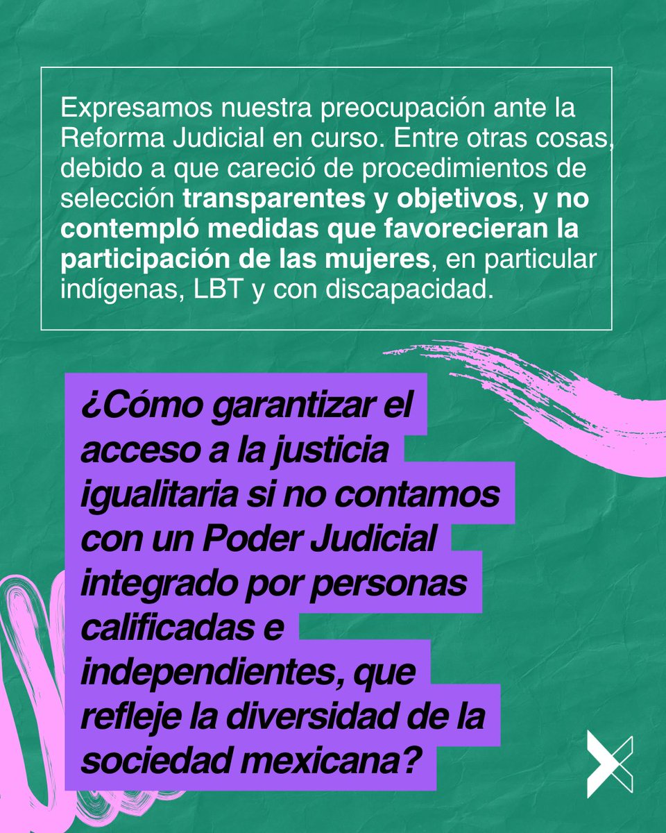 EquisJusticia's tweet image. Desde #EQUIS celebramos que el Comité #CEDAW (@CedawUn) retomó algunas de nuestras propuestas en sus observaciones a 🇲🇽, entre ellas las relacionadas con la #ReformaJudicial. Llamamos al Estado mexicano a aceptar y cumplir con las recomendaciones.
Consulta nuestros aportes,…