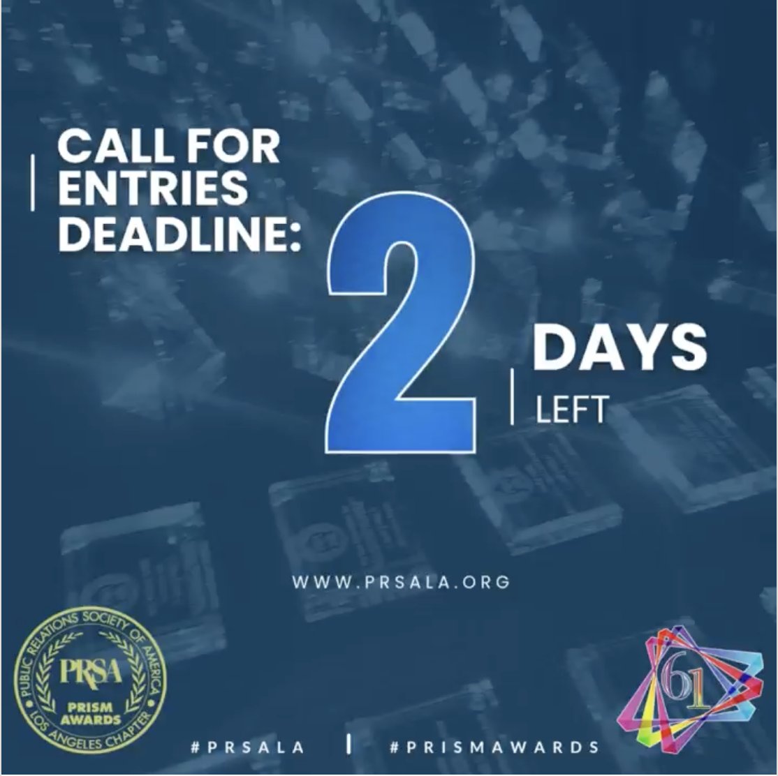 PRSALA's tweet image. No pressure but....

Friday, July 11, 2025, 11:59 p.m. (PST)!

#PRismAwards #prsa #prsala #PublicRelations