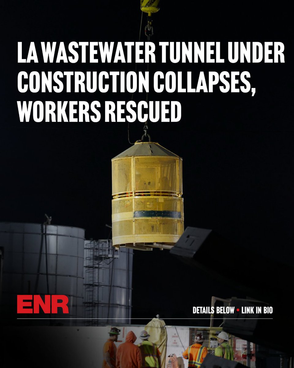 Thirty-one construction workers were safely rescued in Los Angeles after a partial tunnel collapse July 9. 

To learn more about the incident and the project, check out ENR's story here ➡️ enr.com/articles/61027…

📷 1 By Qiu Chen/Xinhua