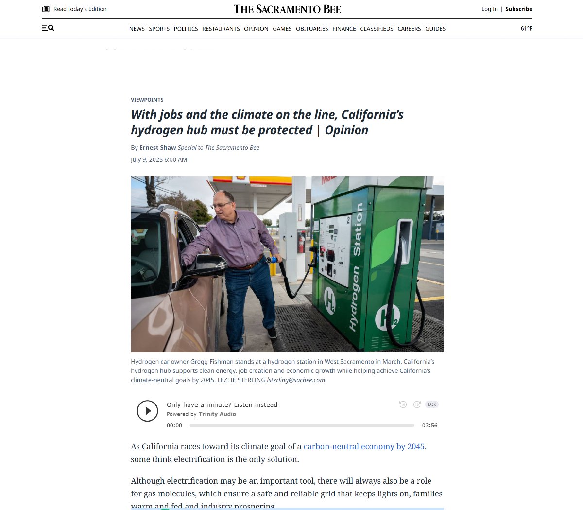 ARCHES_H2's tweet image. 💡 Clean hydrogen = economic growth. California is turning innovation into opportunity by creating careers & building infrastructure for our net-zero climate goals. bit.ly/3U2Njpx
