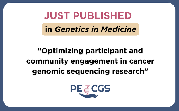 count_me_in's tweet image. Our latest paper in Genetics in Medicine from @PECGSnetwork shows how we define, measure, and optimize engagement with patient and community partners. Discover the strategies and early impacts of these approaches on our cancer genomics
research. Read more: sciencedirect.com/science/articl…