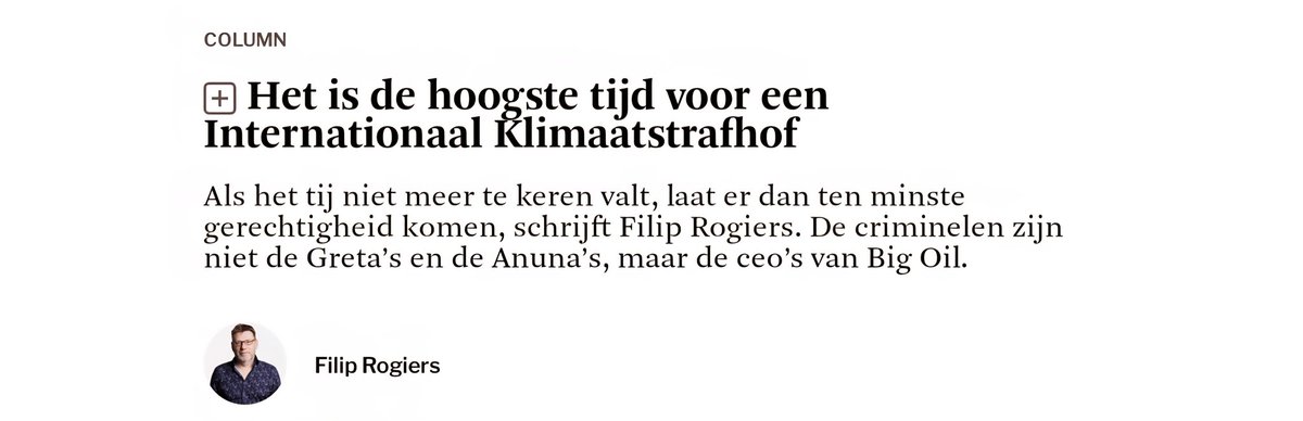 Dit 👇 krijg je dus als je geen vertrouwen meer hebt in de mens. Dat je de wereld opgeeft, en enkel nog zogenaamde gerechtigheid wenst voor het einde van de wereld.
Geef aub niet toe aan dit misantroop defaitisme.
Blijf strijden voor een duurzame wereld! #yeswecan 
#klimaatkrant