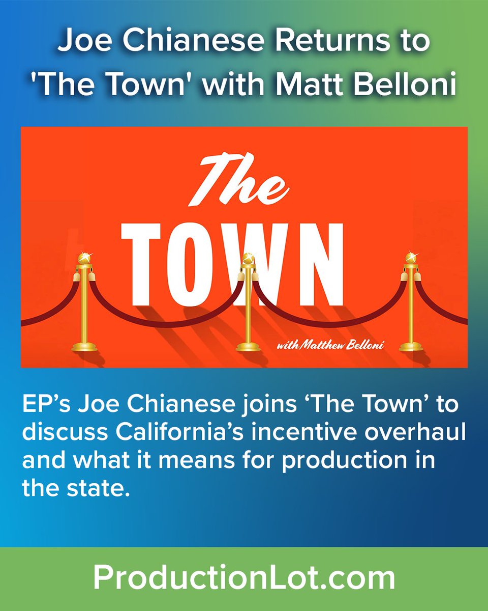 EntPartners's tweet image. EP's Joseph Chianese recently spoke with @MattBelloni on The Town #podcast (@PuckNews/@ringer ) to discuss #California's new incentive program and how it could potentially revamp #film & #television production for #Hollywood: bit.ly/44XnJbG
#entertainment #filmmaking