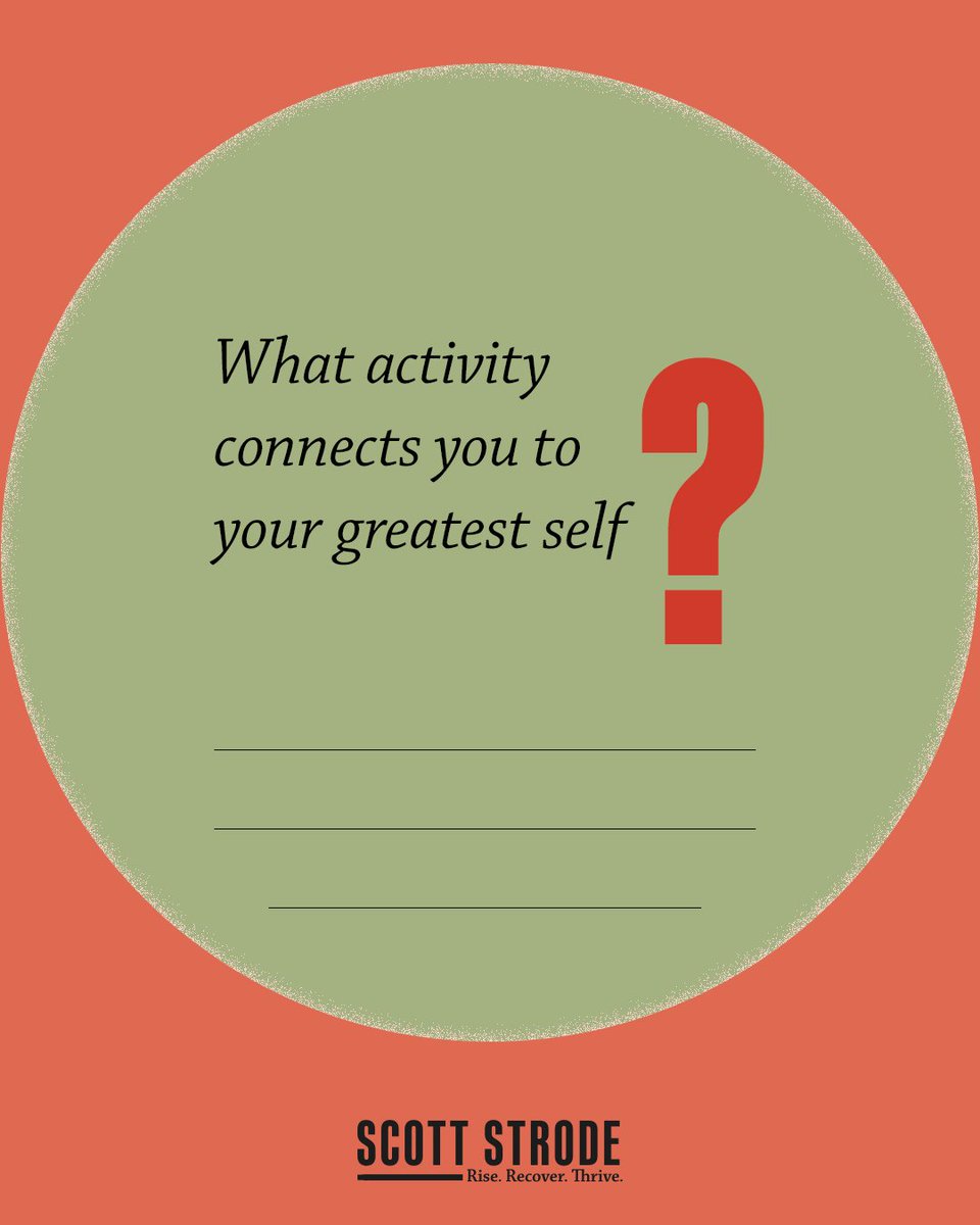 What activity connects you to your greatest self?
Drop it in the comments.
