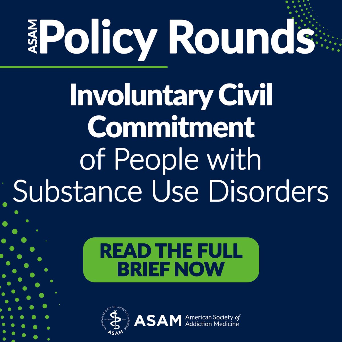 ASAMorg's tweet image. 📄New Policy Round📄 Key arguments for and against involuntary civil commitment of people with substance use disorders and what we know (and don’t) about outcomes.
🔗 ow.ly/9RaW50WnZv2
➡️View past Policy Rounds: ow.ly/uGUM50WnZv1