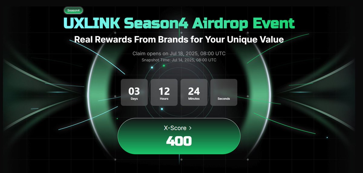 How to participate in <a href="/UXLINKofficial/">UXLINK</a> S4 airdrop.

👇👇👇Follow these steps 👇👇👇

✓Send 25 to 30 uxlink to your uxlink wallet.
✓Then buy a fuji card with it which will give
       you 200 x-score.
✓ Further rigistration of card will give you
       extra 200 X-score.
✓If