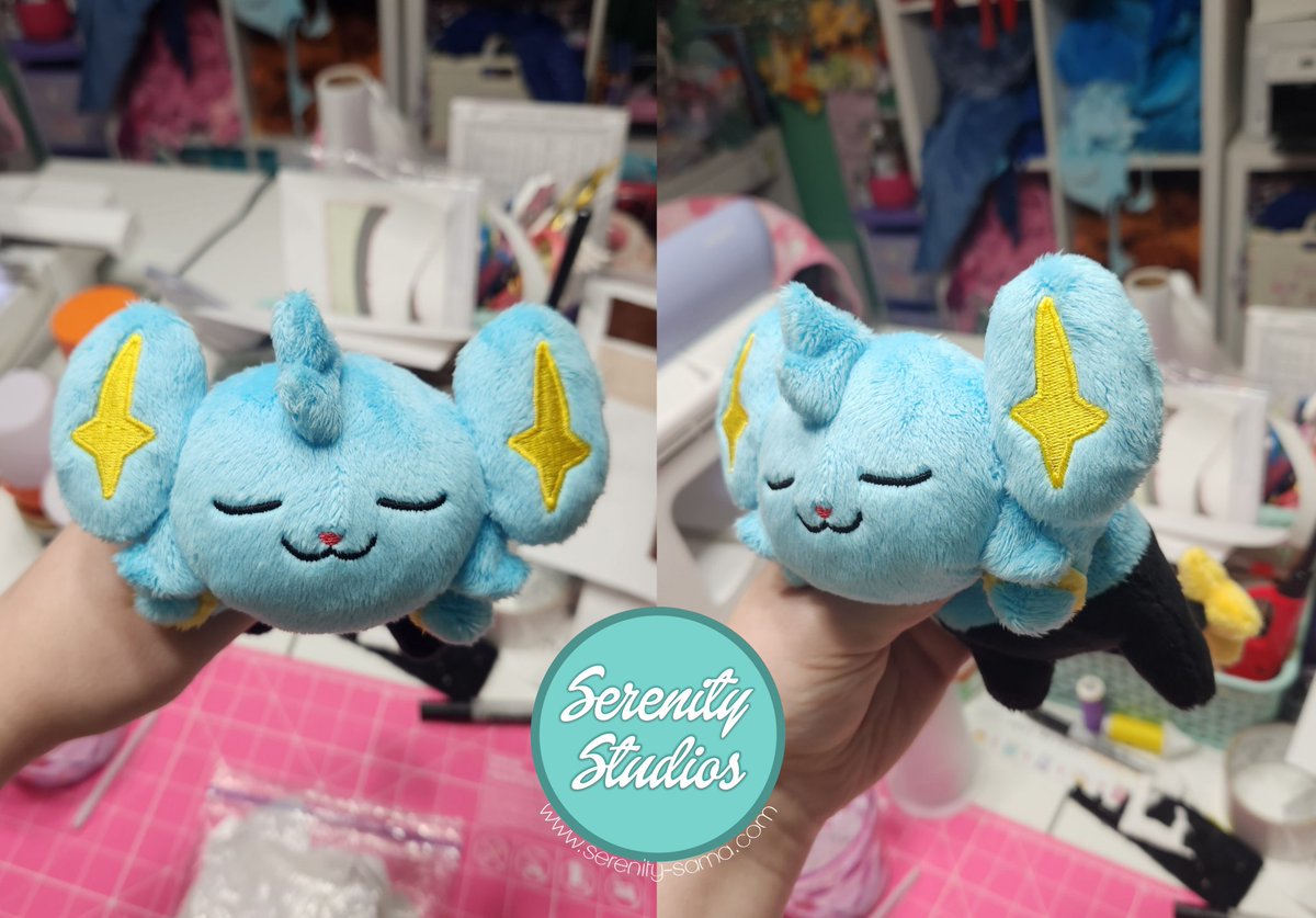 SerenitySama's tweet image. Asleep Shinx kuttari shop order! It's been ages since I made a kuttari, super happy to have an order for this little guy 🥺💕