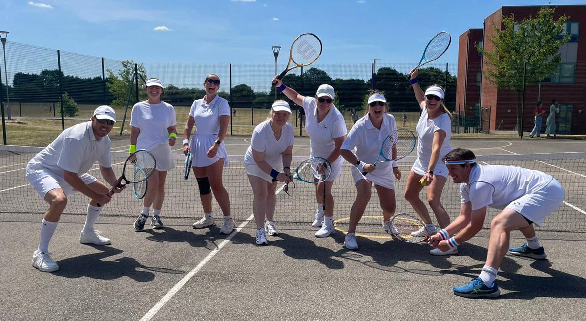 Fab day <a href="/NSGalerts/">Northampton School for Girls</a> Culture day!! PE department dreaming they are Wimbledon stars!!