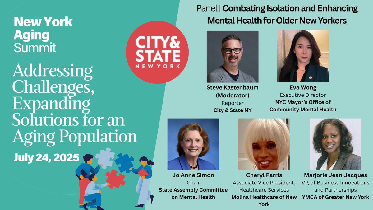 CSNY_Events's tweet image. Did you know that nearly 1 in 3 older New Yorkers lives alone? 🧠💬
Join the NY Aging Summit on July 24 to explore solutions for combating isolation, enhancing mental health services, and boosting community networks.
🔗 events.cityandstate.com/new-york-aging…