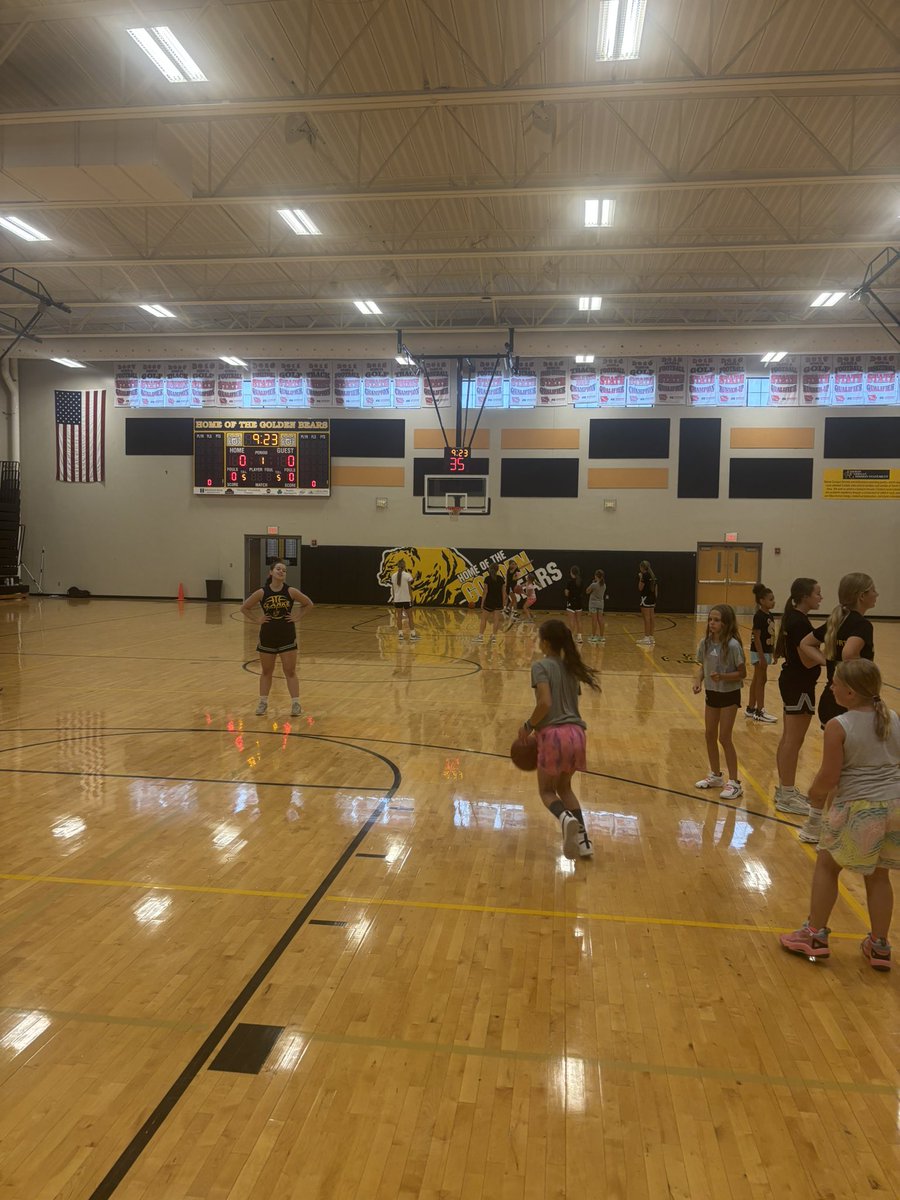 Youth camp started today. Any good program cares for future as much as today. Thanks to all our high school players that are helping out.