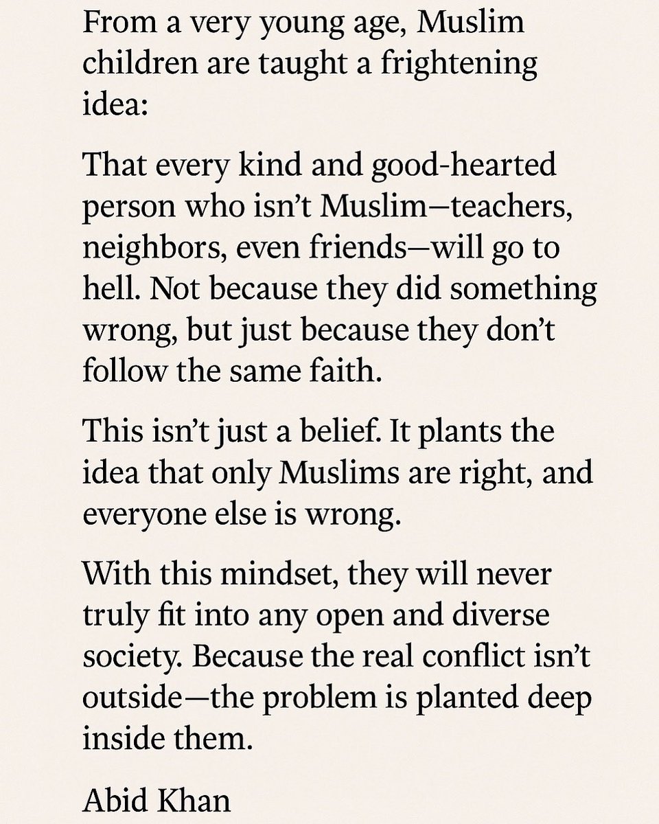 abidkhan_author's tweet image. What if your kindness means nothing… because their book says you’re going to hell?”
— Abid Khan
#HolyTrap #ExMuslimVoices #QuestionBelief #UnlearnHate