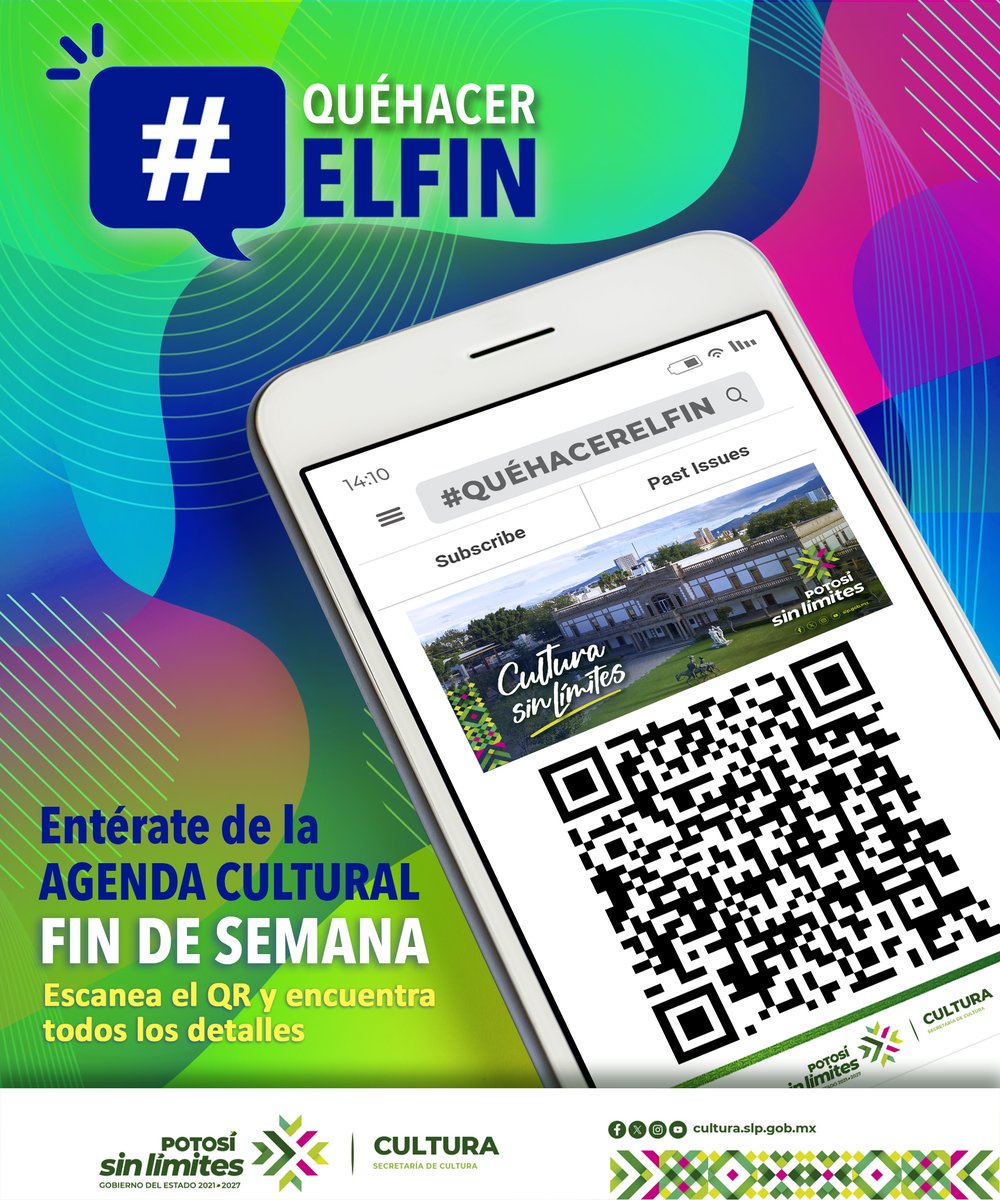 💃🌤️ 🌈 ¡Iniciamos el fin semana con toda la actitud!
Recuerda que hay una variada agenda de actividades para estos días  🎶🎨💃 
¡Acércate a cualquiera de ellas!
En el enlace o el QR revisa las opciones que tenemos listas para ti.
👁️‍🗨️ Descubre en bit.ly/3Imu4F1🗓