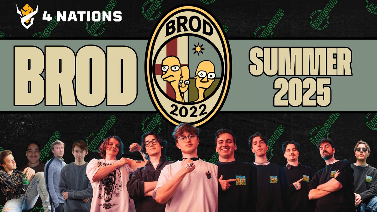 Brod & Friends (@brodnfriends) on Twitter photo ~~~ BROD TEAM ANNOUNCEMENT ~~~
While others shop abroad, we stay 100% homegrown.
Third isn't enough this time.
This summer, all or nothing. Full UK, Full send.
<a href="/TheUKEL/">4 Nations | The UK & Ireland's National League</a> Summer 2025 ~~~ BROD TEAM ANNOUNCEMENT ~~~
While others shop abroad, we stay 100% homegrown.
Third isn't enough this time.
This summer, all or nothing. Full UK, Full send.
<a href="/TheUKEL/">4 Nations | The UK & Ireland's National League</a> Summer 2025