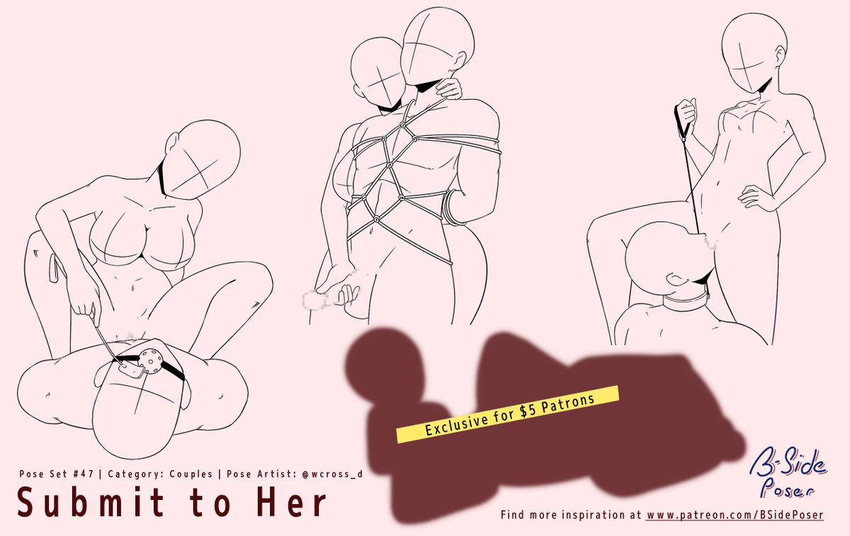 bsideposer's tweet image. Once again, it's #TBT, and that means we get to turn back time for a bit. As you feel the loving embrace of her ropes return... Are you ready to submit...again? ;)
Look at these wonderful femdom poses by wcross_d, here for all of you to enjoy and use in your work!^^