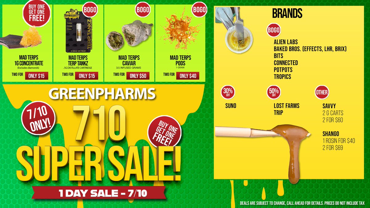 BIG sale on all our products over at <a href="/GREENPHARMSaz/">GreenPharms</a>!! 🥹💚