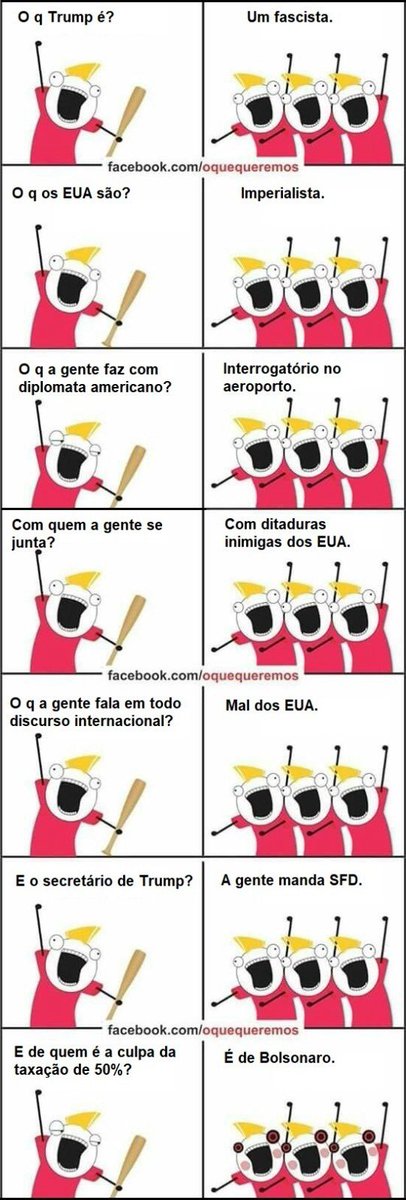 Quem sabe assim a jumentada entende! 🤡