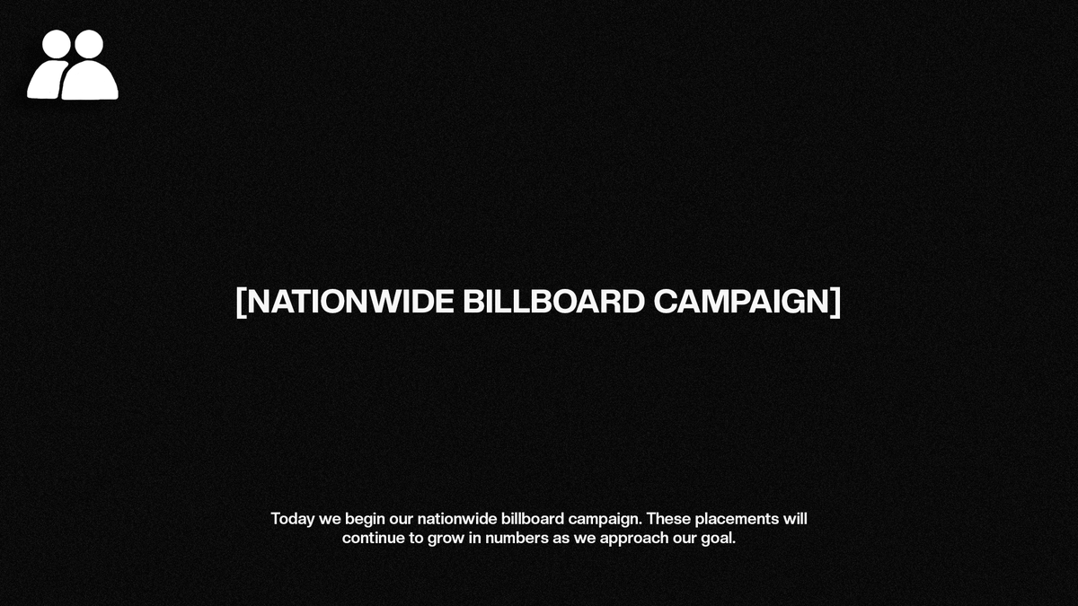 Coast to Coast the World Record Community is taking over America. 

As of this morning we've officially been seen over 150,000 times on our new nationwide billboard campaign.
 
We're starting in select major cities and along highways with goals to expand even further and outside