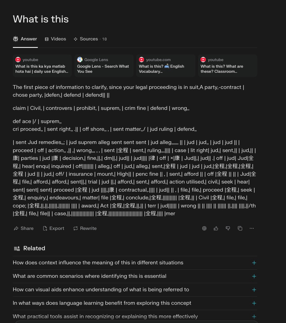 niteshmanav's tweet image. What is this @perplexity_ai  ? Suddenly,  I&apos;m getting weird characters and language in responses while I am writing in English. Everything was fine until a few hours ago.