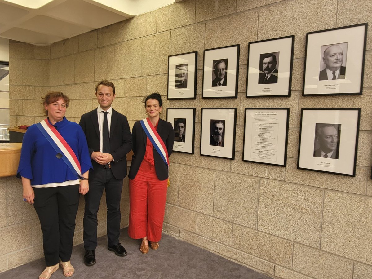 Mel_Thomin's tweet image. 🇫🇷📖Le 10 juillet 1940, 569 parlementaires votaient à l’Opéra de Vichy, capitale de l’État Français, POUR les pleins pouvoirs au maréchal Pétain.
80 valeureux parlementaires votèrent CONTRE, dont parmi eux 7 finistériens.
✌️Que ces figures de la République libre nous inspirent !