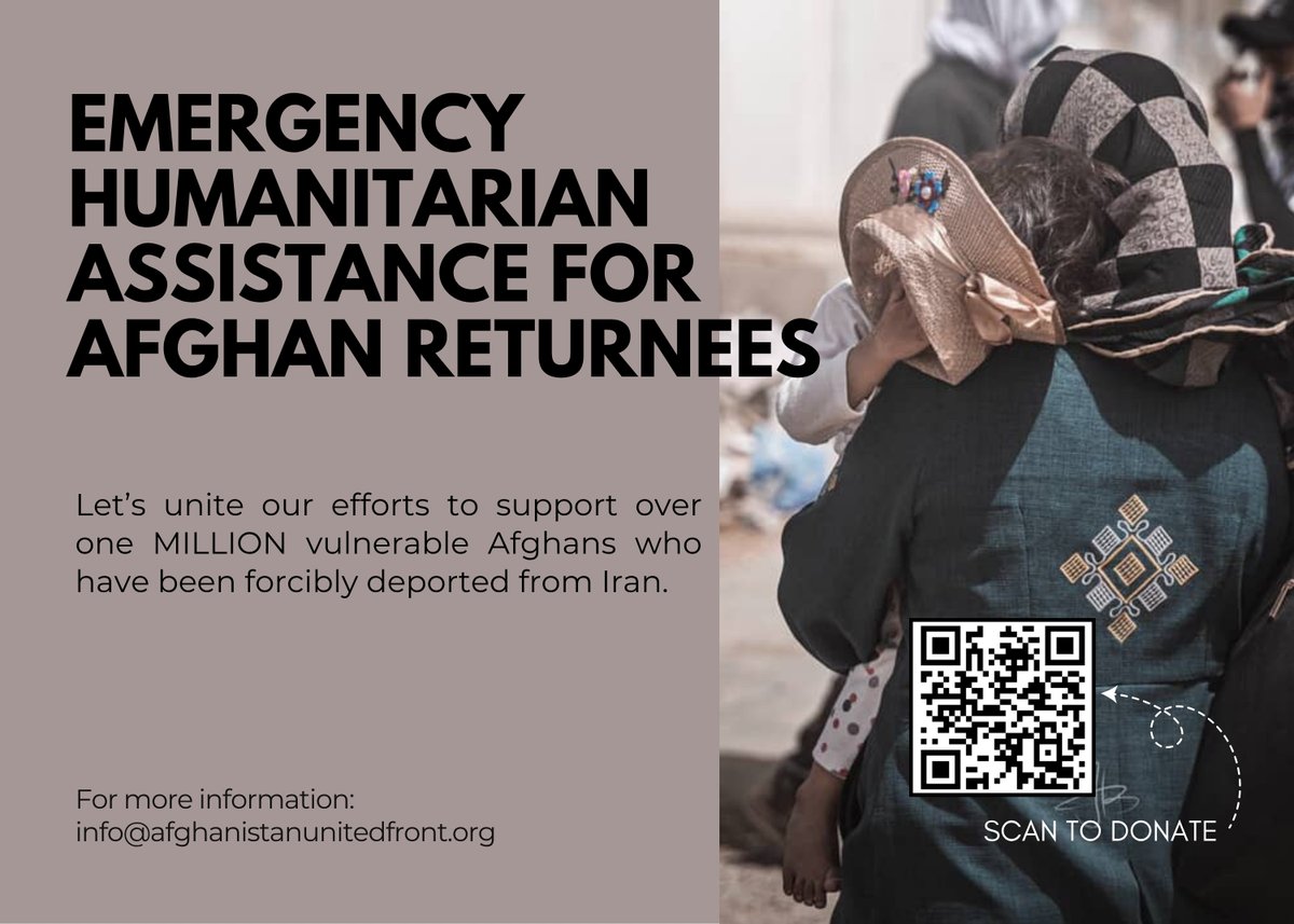 afgunitedfront's tweet image. Thousands of Afghan families many with young children are crossing borders with nothing. They need emergency food, shelter, and care. You can help. Donate now & make a difference ⬇️ donate.stripe.com/aFacMYbTAdtx2s…