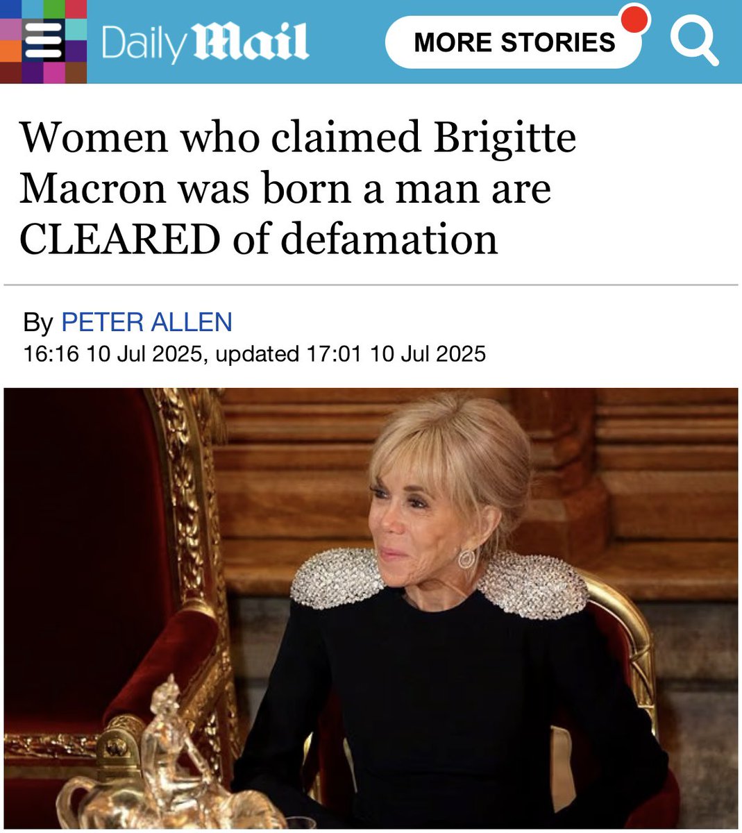 CilComLFC's tweet image. 🇫🇷 BREAKING: Two women who were sued by France’s First Lady, Brigitte Macron, after they claimed that she was born a man, have been ACQUITTED by a Paris Court today.
One of the women, Natacha Rey, apparently now intends to sue Brigitte Macron for FRAUD.
WOW! 🍿🍿