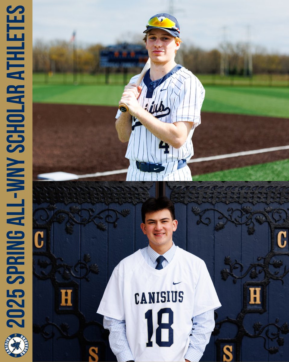 CHS had two seniors named to the 2025 Spring All-WNY Scholar-Athlete Team: 

Gavin Eynon (Baseball) &amp; Daniel Sugg (Lacrosse).

Details, honorable mentions &amp; other standouts:
canisiussports.com/news/2025/7/7/…