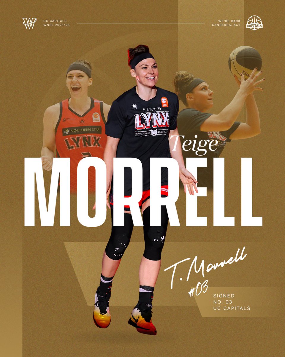 UCCapitals's tweet image. IT'S TEIGE TIME ⏰💥
We’re pumped to welcome powerhouse forward Teige Morrell who is making the move from Perth for the upcoming @WNBL season! 🏆💙
📰Read more: loom.ly/Fi9trEM
#ItsShowtime #WNBL26 #ReadyToRise