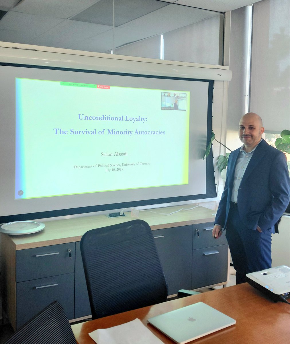 Salam Alsaadi (@alsaadisalam) on Twitter photo Today, I successfully defended my dissertation at <a href="/UofT_PolSci/">Political Science</a>! I'm deeply grateful to my supervisor <a href="/LucanWay/">Lucan Ahmad Way</a>, my committee members <a href="/olga_chyzh/">Professor Olga Chyzh</a> and Janine Clark, and reviewers Edward Schatz and <a href="/YomSean/">Sean Yom seanyom.bsky.social</a> for their generous support and thoughtful engagement. Today, I successfully defended my dissertation at <a href="/UofT_PolSci/">Political Science</a>! I'm deeply grateful to my supervisor <a href="/LucanWay/">Lucan Ahmad Way</a>, my committee members <a href="/olga_chyzh/">Professor Olga Chyzh</a> and Janine Clark, and reviewers Edward Schatz and <a href="/YomSean/">Sean Yom seanyom.bsky.social</a> for their generous support and thoughtful engagement.