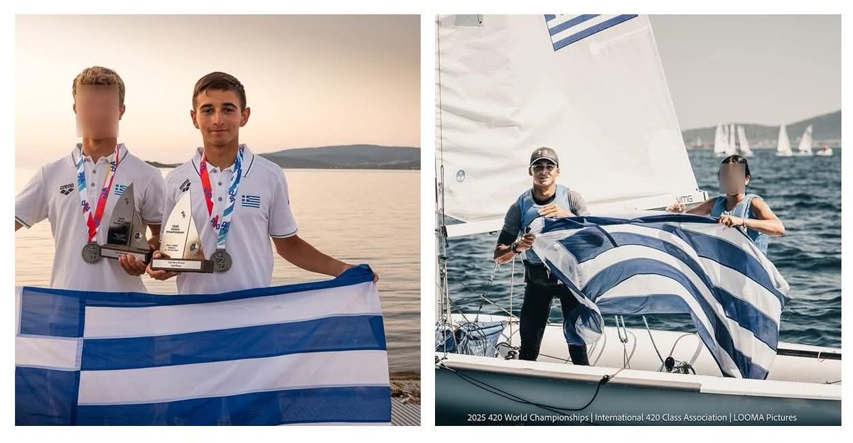 Stam_Pittas's tweet image. Συγχαρητήρια στον Σωκράτη Χαμαριά και Σταύρο Αρώνη για το ασημένιο μετάλλιο στην κατηγορία 420 ανδρών και το χρυσό, στην γενική κατάταξη της κατηγορίας U17 αλλά και στην U17 mixed στο Παγκόσμιο Πρωτάθλημα Ιστιοπλοΐας 420 που διεξήχθη στην τουρκια. Εύγε λεβέντες!!!