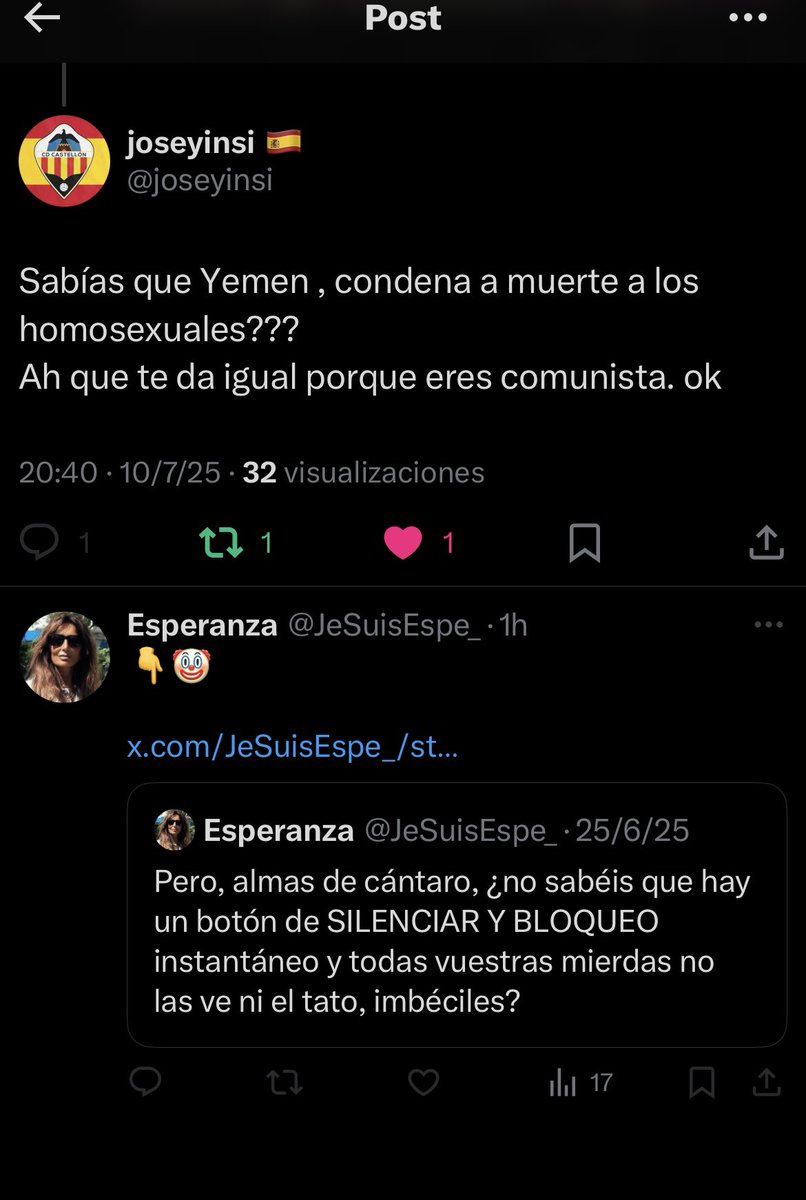 Esta cuenta es de una mala persona.
Esperanza es mala.
Que alguien le diga 4 cosas!!!