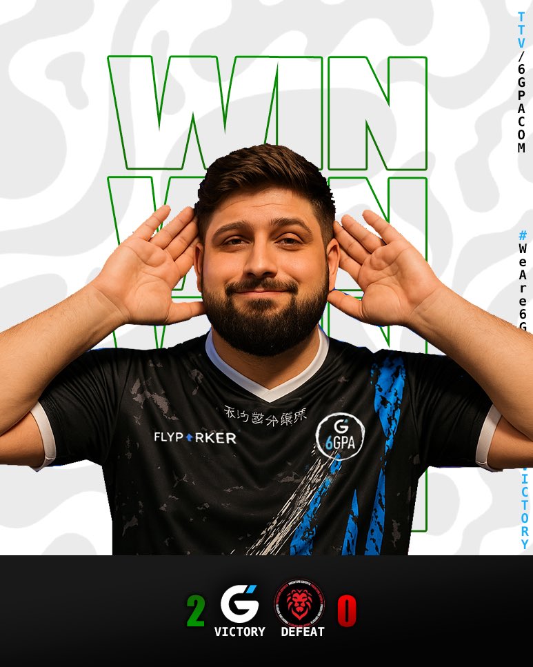 6GPA (@6gpacom) on Twitter photo Starker Sieg gegen die Predators!💪
2:0 geht an uns! GG an die <a href="/PredatorsCH/">Predators Esports</a> , gut gespielt! 🔥
Jetzt konzentrieren wir uns auf die nächsten Herausforderungen.
#derjägerwurdezumgejagten Starker Sieg gegen die Predators!💪
2:0 geht an uns! GG an die <a href="/PredatorsCH/">Predators Esports</a> , gut gespielt! 🔥
Jetzt konzentrieren wir uns auf die nächsten Herausforderungen.
#derjägerwurdezumgejagten