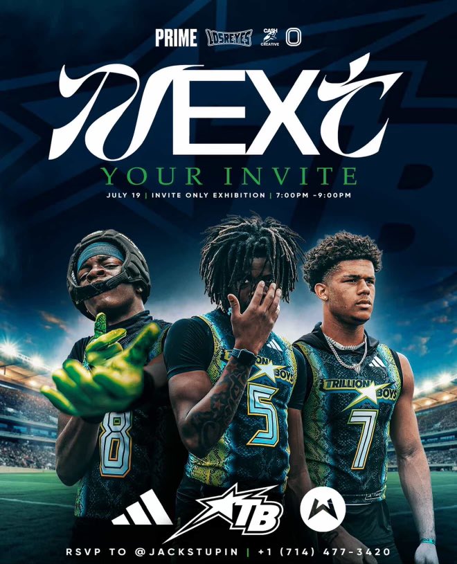 Thank you <a href="/TrillionBoys7v7/">Trillion Boys 7v7</a> and #JackStupin for the invite ! 
<a href="/CoachWeev_Goat/">Coach Weev</a> <a href="/Coach_Geechie/">Coach Will</a>