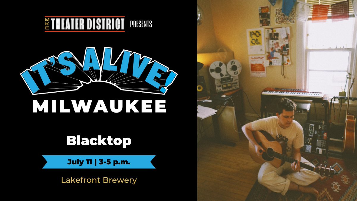 MKE Theater District (@mketheater) on Twitter photo Ease into the weekend with a free Blacktop set this Friday at Lakefront Brewery—folk, dream pop & surf rock under one hazy groove. 🤙
🗓️ July 11
🎵 Blacktop
📍<a href="/lakefront/">Lakefront Brewery</a>
⏰ 3 - 5 p.m.
See the full lineup and learn more ➡️ bit.ly/4dGuTUO Ease into the weekend with a free Blacktop set this Friday at Lakefront Brewery—folk, dream pop & surf rock under one hazy groove. 🤙
🗓️ July 11
🎵 Blacktop
📍<a href="/lakefront/">Lakefront Brewery</a>
⏰ 3 - 5 p.m.
See the full lineup and learn more ➡️ bit.ly/4dGuTUO