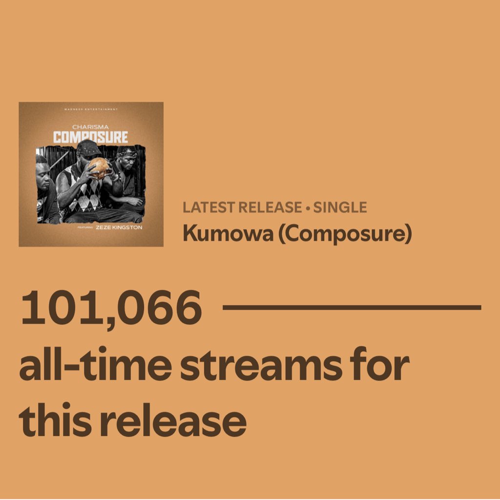 Thank you for 100k streams on Spotify 🔥🙌🏾