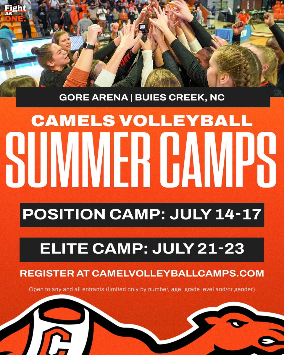 GoCamelsVB's tweet image. Last Call!
Camps are just around the corner so make sure you're signed up at CamelVolleyballCamps.com!
#RollHumps