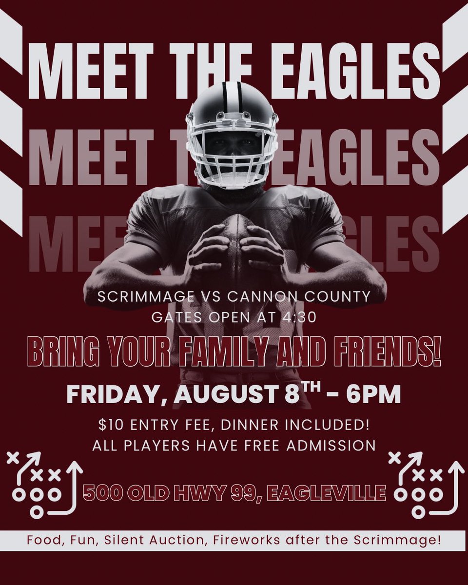 Come join us for a night of fun, great food, inflatables, silent auction, and football!