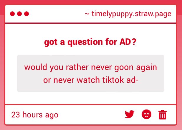 timelypuppy's tweet image. 🌻: damn.. never watch tiktok i guess
🐺: what?