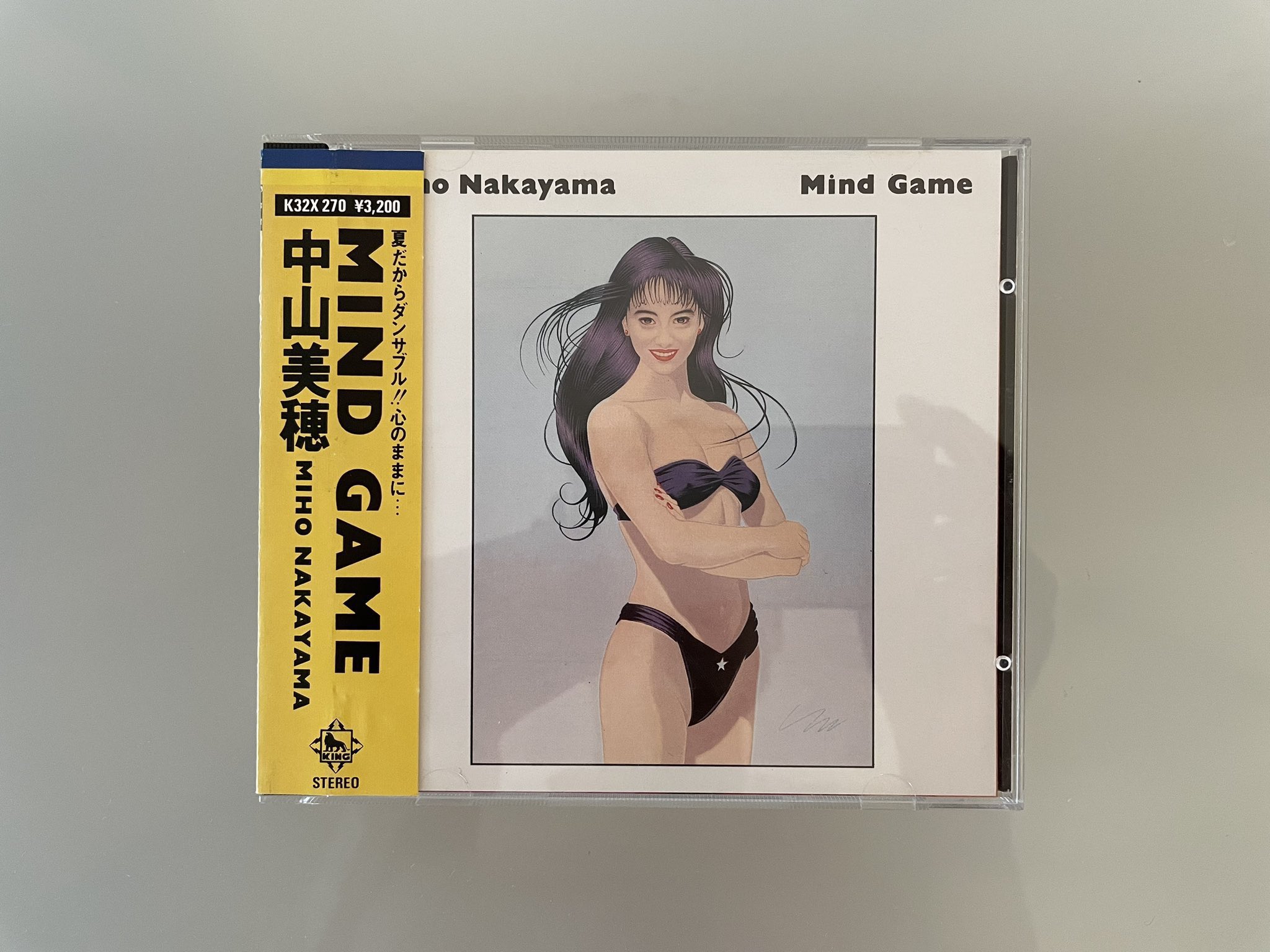中山美穂　mind game 帯　ピンナップ LP○中山美穂／Mind Game※特製ピンナップ付○帯付美品！(中山