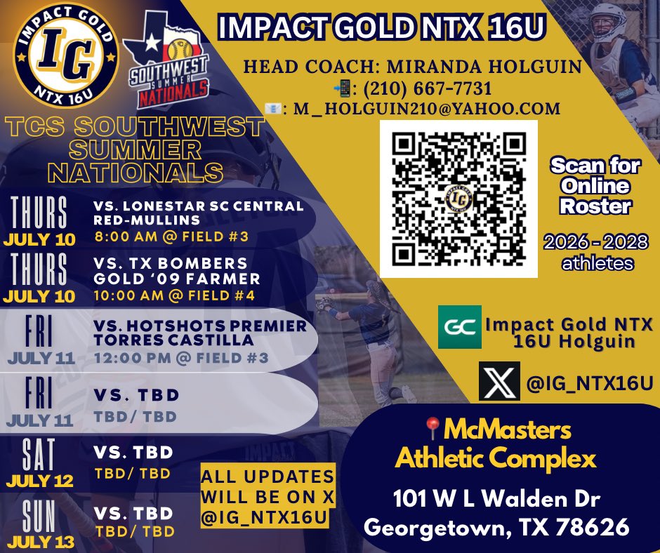 2️⃣ Wins Today‼️
First game tomorrow at 12:00pm @ McMasters Athletic Complex with bracket games to follow