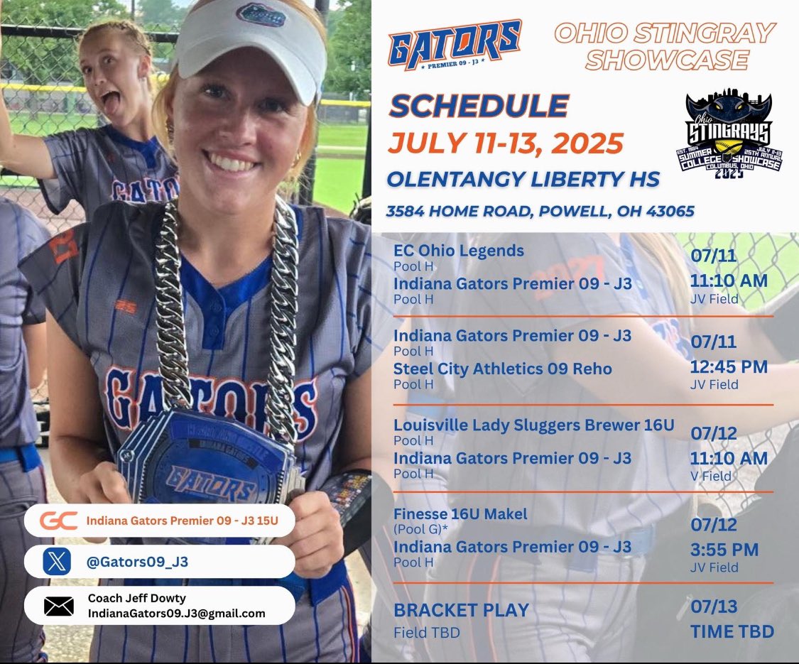 HopeD28218's tweet image. Schedule for this weekend at the Stingray Showcase! We would love to see you there!! @CUJacketSB @BallStateSB @BGSUSoftball  @ButlerSoftball @Huntington_SB @UKsoftball @ToledoSoftball @INTechSoftball
